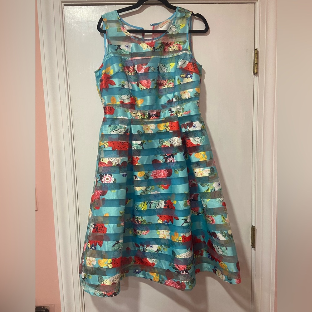 Floral Pin Up Dress sz L